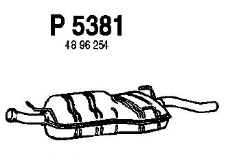 Panela de escape traseira P5381