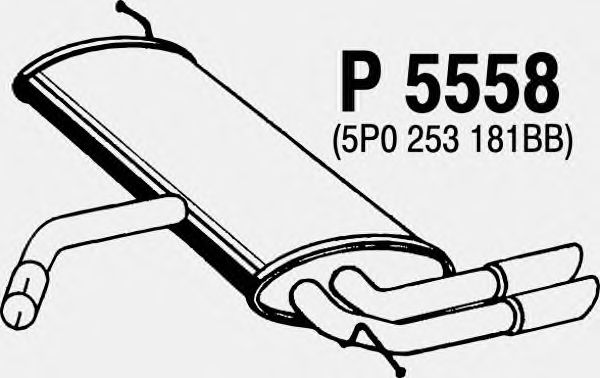 Silenziatore posteriore P5558