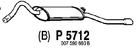 Глушитель выхлопных газов конечный P5712