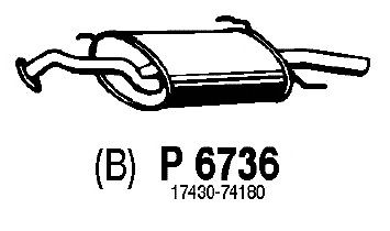 Глушитель выхлопных газов конечный P6736