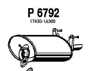 Глушитель выхлопных газов конечный P6792