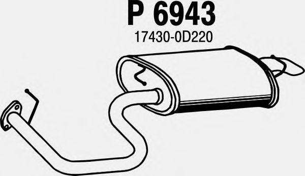 Глушитель выхлопных газов конечный P6943