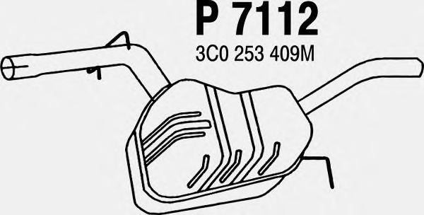 Средний глушитель выхлопных газов P7112