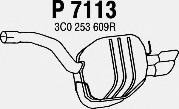 Глушитель выхлопных газов конечный P7113