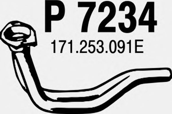 Труба выхлопного газа P7234