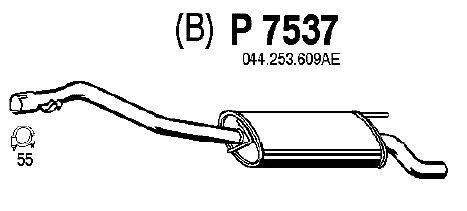 Глушитель выхлопных газов конечный P7537