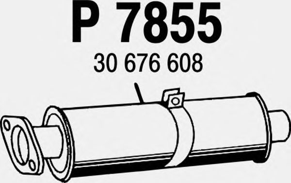 Средний глушитель выхлопных газов P7855