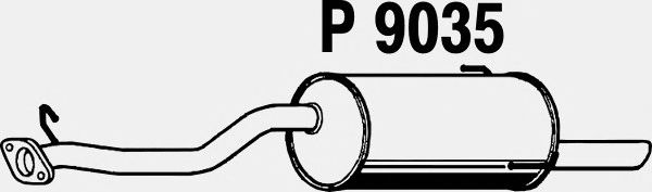 Глушитель выхлопных газов конечный P9035