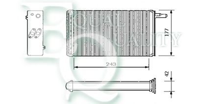 Permutador de calor, aquecimento do habitáculo RR0008