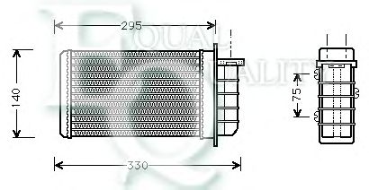 Теплообменник, отопление салона RR0094