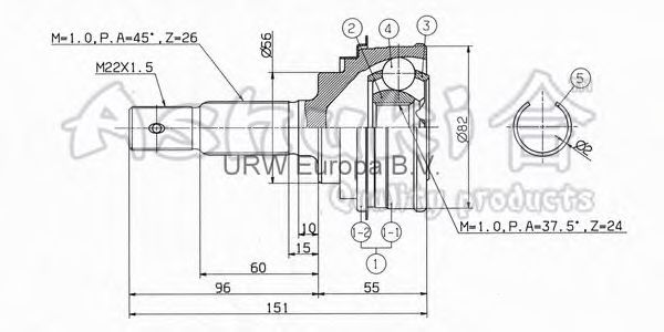 Joint Kit, drive shaft TO-2E0