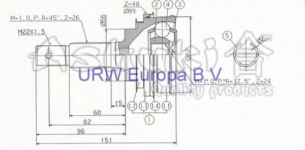 Joint Kit, drive shaft TO-2Q0I
