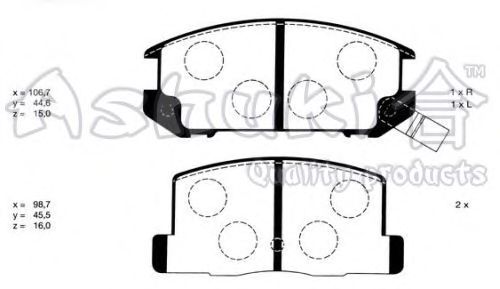 Brake Pad Set, disc brake T114-05