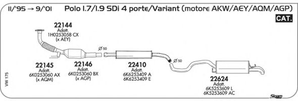 Exhaust System VW175