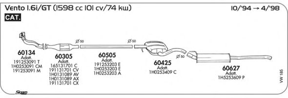 Avgassystem VW185