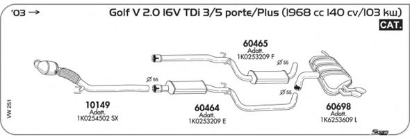 Exhaust System VW251