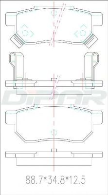 Brake Pad Set, disc brake DFB5215