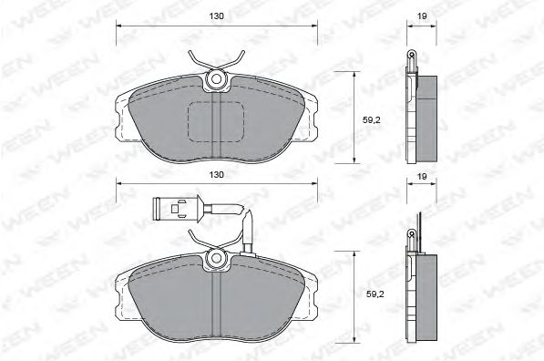 Комплект тормозных колодок, дисковый тормоз 151-1021