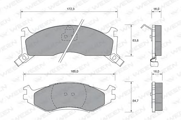 Brake Pad Set, disc brake 151-1681