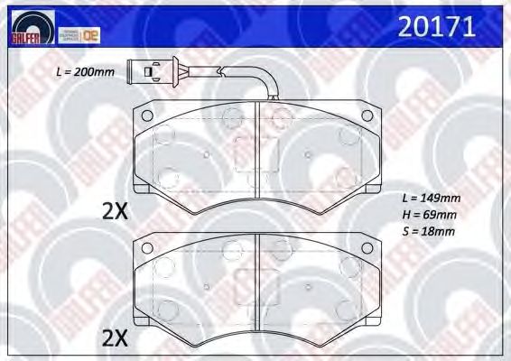 Brake Pad Set, disc brake 20171