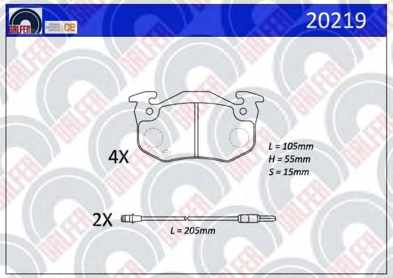 Brake Pad Set, disc brake 20219