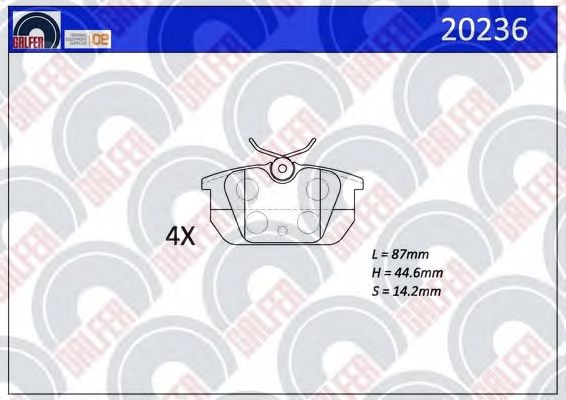 Brake Pad Set, disc brake 20236
