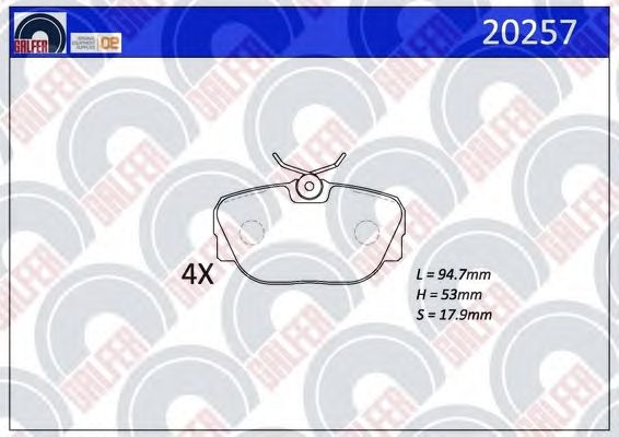 Brake Pad Set, disc brake 20257