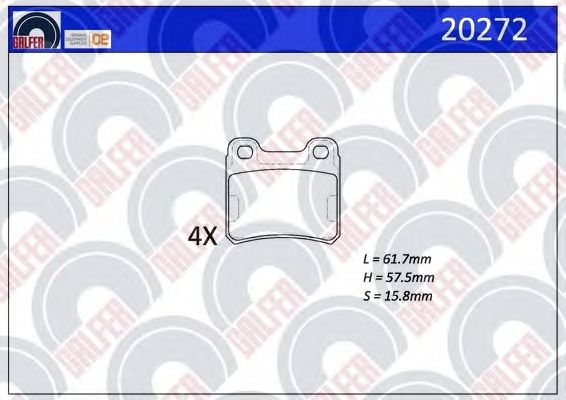 Brake Pad Set, disc brake 20272