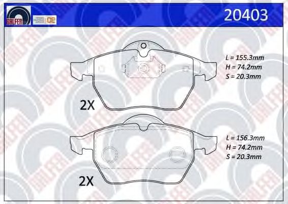 Brake Pad Set, disc brake 20403