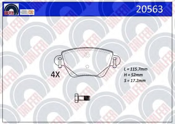 Brake Pad Set, disc brake 20563