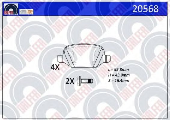 Brake Pad Set, disc brake 20568
