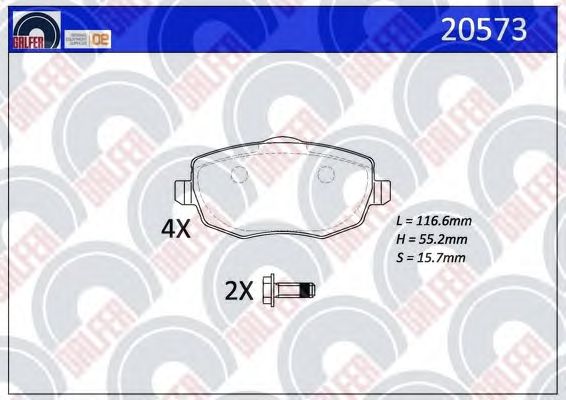 Brake Pad Set, disc brake 20573