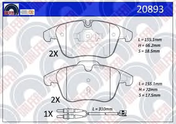 Brake Pad Set, disc brake 20893