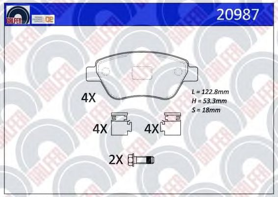 Brake Pad Set, disc brake 20987