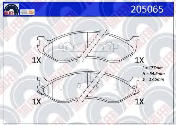 Brake Pad Set, disc brake 205065