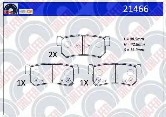 Brake Pad Set, disc brake 21466