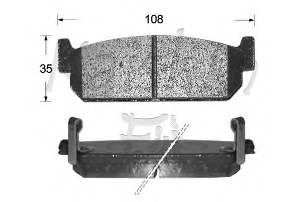 Комплект тормозных колодок, дисковый тормоз D1167
