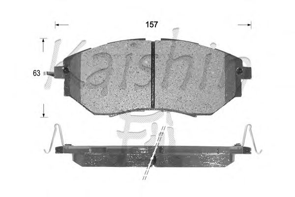 Kit de plaquettes de frein, frein à disque D7060