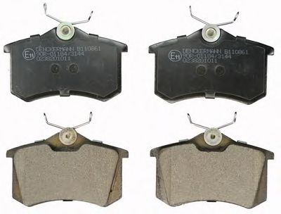 Комплект тормозных колодок, дисковый тормоз B110861