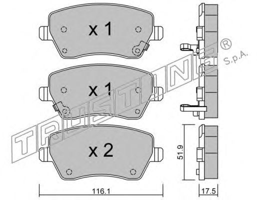 Brake Pad Set, disc brake 501.2