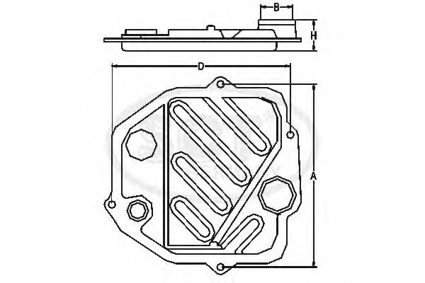 Filtre hydraulique, boîte automatique SG 1044