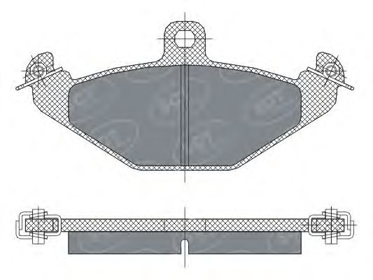 Комплект тормозных колодок, дисковый тормоз SP 298