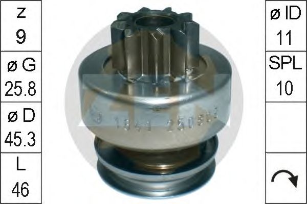 Freewheel Gear, starter ZN1641