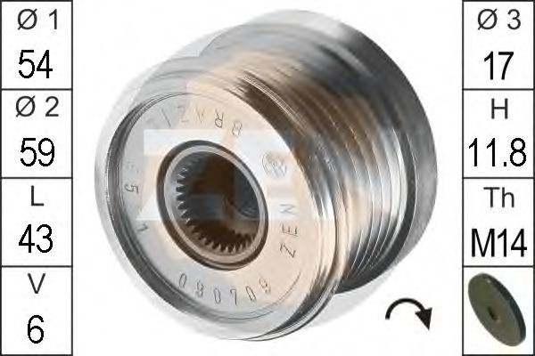 Freewheel Clutch, alternator ZN5501