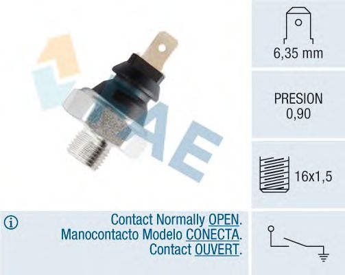 Interruptor de control de la presión de aceite 12935