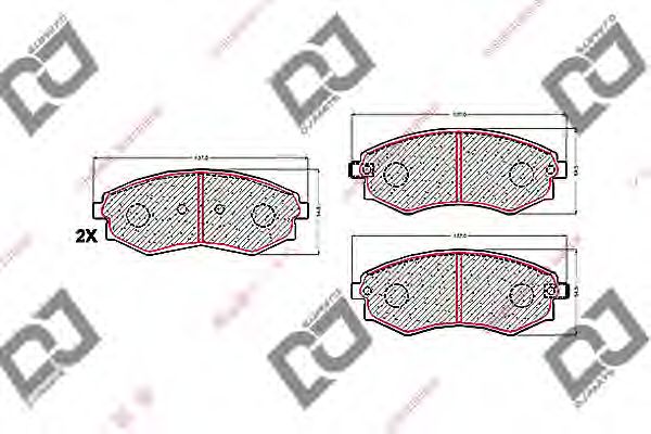Комплект тормозных колодок, дисковый тормоз BP1508
