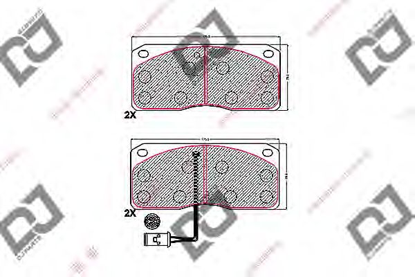 Комплект тормозных колодок, дисковый тормоз BP1534