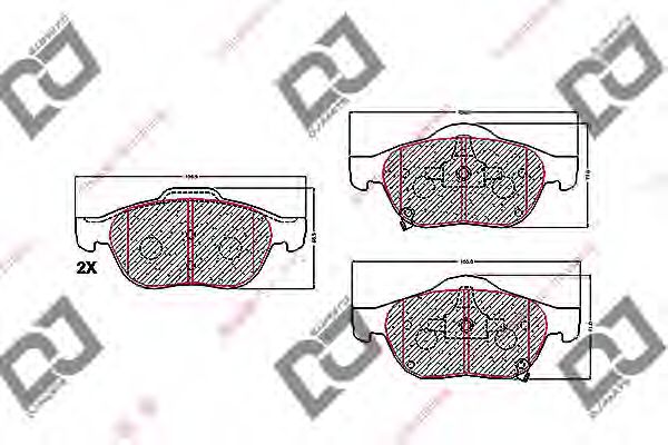 Комплект тормозных колодок, дисковый тормоз BP1607