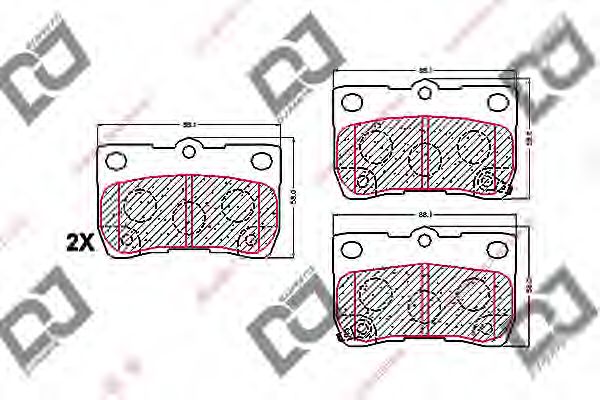Комплект тормозных колодок, дисковый тормоз BP1609