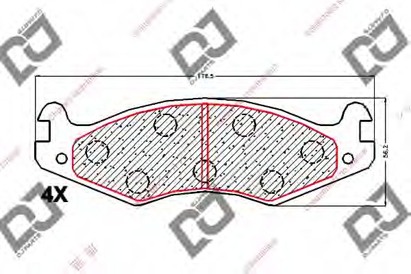 Комплект тормозных колодок, дисковый тормоз BP1916